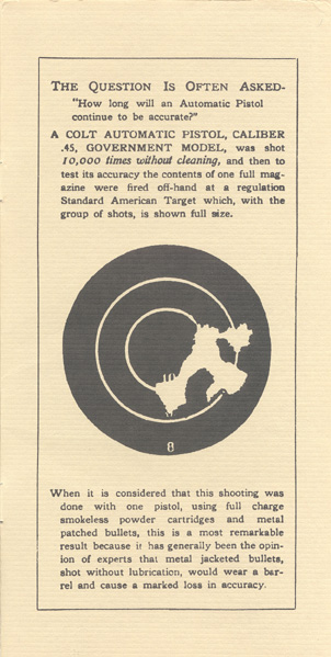 The Commercial Colt Caliber .45 Government Model Manual - Inside Back Cover The Commercial Colt Caliber .45 Government Model Manual - Inside Back Cover