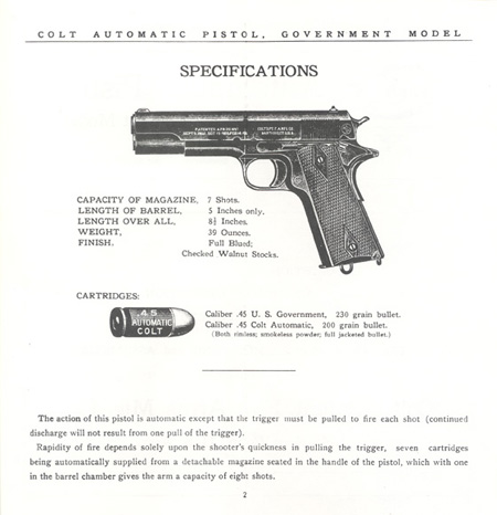 The Commercial Colt Caliber .45 Government Model Manual - Page 2 The Commercial Colt Caliber .45 Government Model Manual - Page 2
