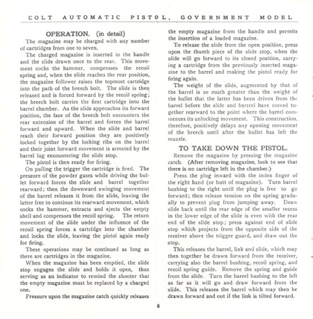The Commercial Colt Caliber .45 Government Model Manual - Page 6 The Commercial Colt Caliber .45 Government Model Manual - Page 6