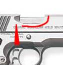 This is a port which has been lowered and flared - note the indentation in the slide behind the ejection port. This is a port which has been lowered and flared - note the indentation in the slide behind the ejection port.