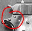 This is the backside of a 1911A1 without an ambidextrous safety. This is the backside of a 1911A1 without an ambidextrous safety.