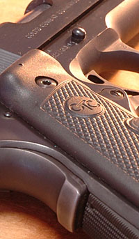 Crimson Trace Lasergrips on a Commander Crimson Trace Lasergrips on a Commander