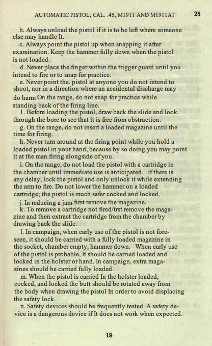 M1911 Manual - Page 25 M1911 Manual - Page 25
